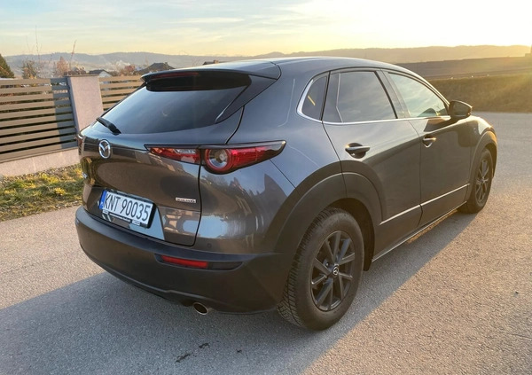 Mazda CX-30 cena 88000 przebieg: 37132, rok produkcji 2019 z Myślenice małe 67